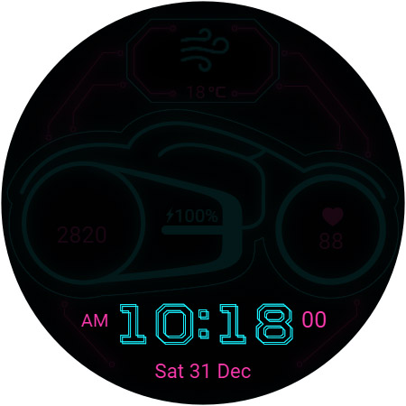 NeonCycle watch face screenshot 15