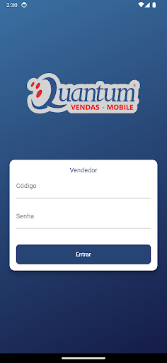 Android application Quantum Vendas Mobile screenshort