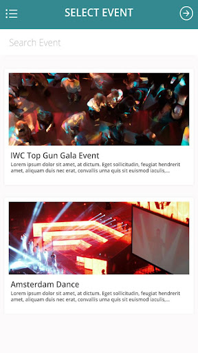 Android application LiveImpact Events screenshort