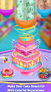 Captura 14 Unicorn Cake Maker-Bakery Game android