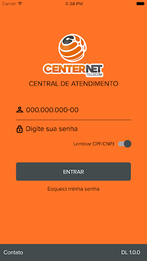 Android application CENTERNET TELECOM screenshort