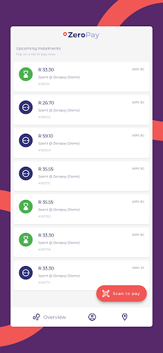 ZeroPay Screen 2
