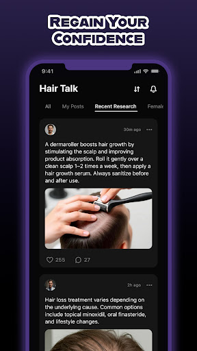 Screenshot of HairCode·Hair Loss Scanner AI