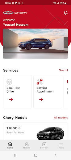 Android application Chery Egypt screenshort