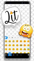 screenshot of Black White SMS Keyboard Theme