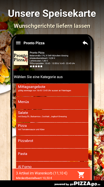 Captura de Pantalla 5 Pronto Pizza München Giesing android