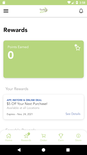Cinnamon Tree Cafe Rewards Screen 3