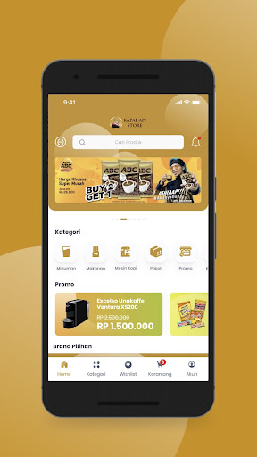 Android application Kapal Api Store screenshort