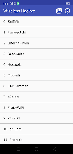 Android application WiFi Hacker screenshort