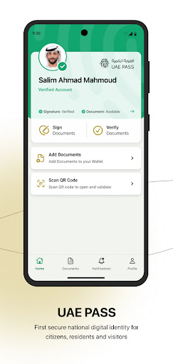 Screenshot of UAE PASS