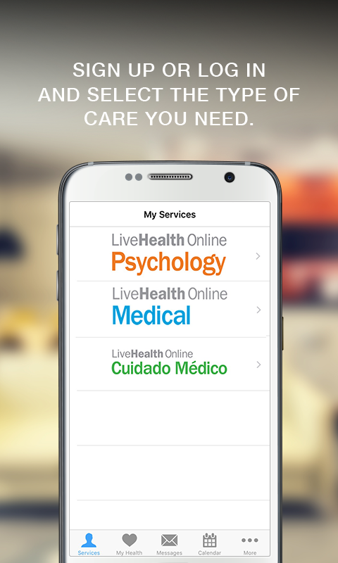 Android application LiveHealth Online Mobile screenshort