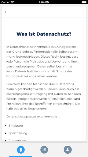 Datenschutzbeauftragte/r Screen 3