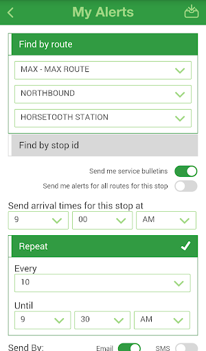 Ride Transfort Screen 3