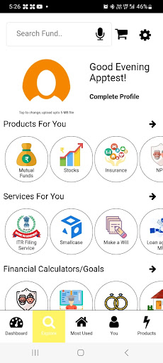 Android application SHREEFIN MUTUAL FUND screenshort