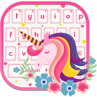 Pink Unicorn keyboard Theme