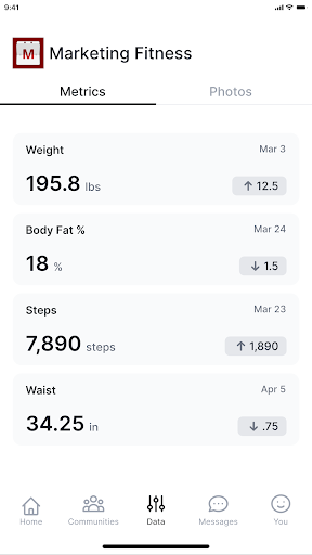 Marketing Fitness Screen 3