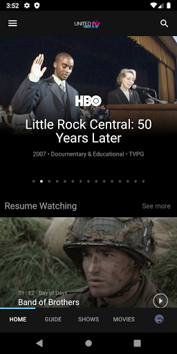 Android application United Fiber TV screenshort