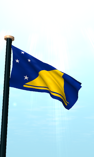 Tokelau Flag 3D Live Wallpaper Screen 2