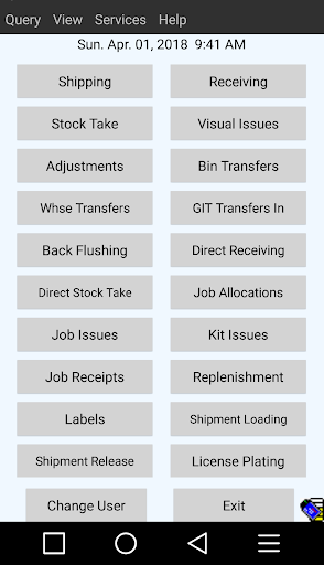 Android application Handheld WMS Solution for SYSP screenshort