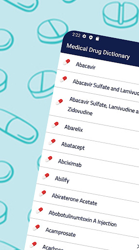 Android application Medical Drug Dictionary screenshort