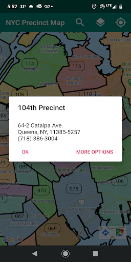NYC Precinct Map Screen 3
