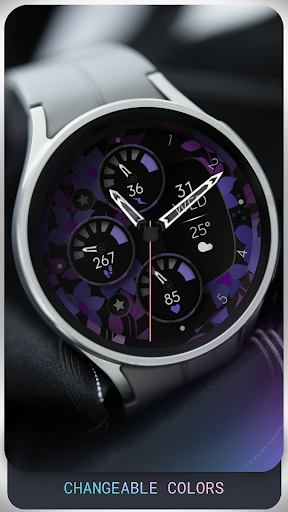 Flowers Analog Watch Face Screen 3