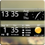 Smoked Glass Weather Clock icon