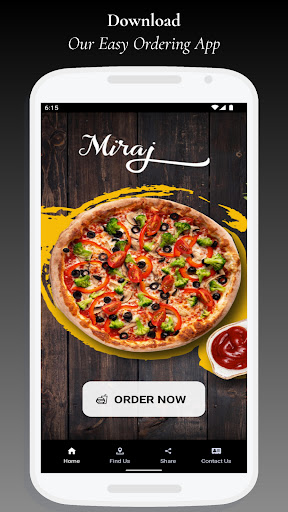 Android application Miraj Takeaway screenshort