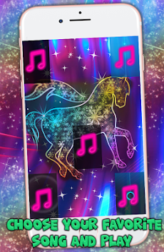 Sparkle Piano Unicorn Tiles Pony Glitter Horn Glowのおすすめ画像3