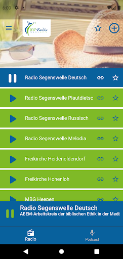 Android application Radio Segenswelle screenshort