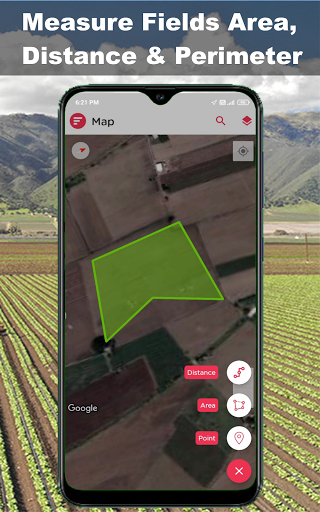 Android application GPS Fields Area Measure Tool screenshort