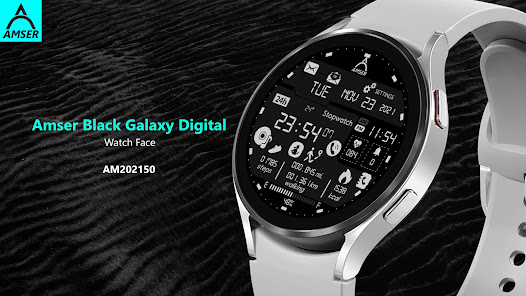 Amser Black Galaxy Watchface 1.0.0 APK + Mod (Unlimited money) إلى عن على ذكري المظهر