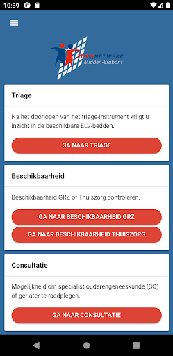 Android application Zorgbed Midden-Brabant screenshort