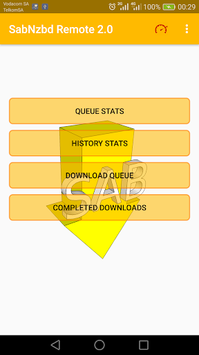 Android application SabNzbd Remote 2.0 screenshort