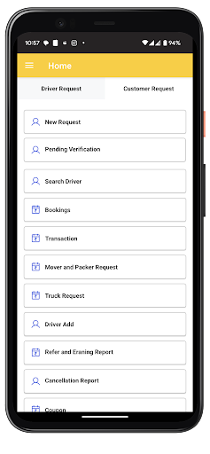 Android application JetDrop Owner screenshort