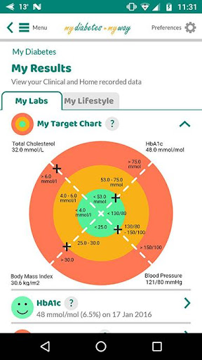 My Diabetes * My Way Screen 3