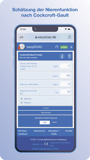 easyDOAC Screen 3
