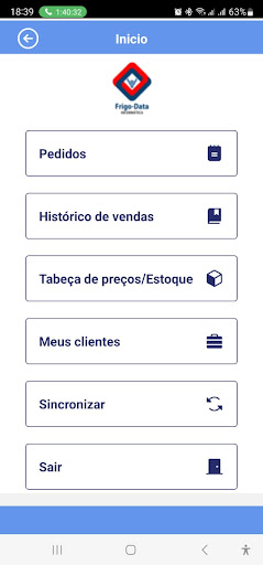 Frigo-Data Vendas Screen 2