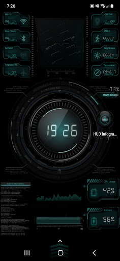 Android application HUD Infographic Live Wallpaper screenshort
