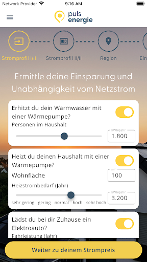 Android application Pulsenergie screenshort