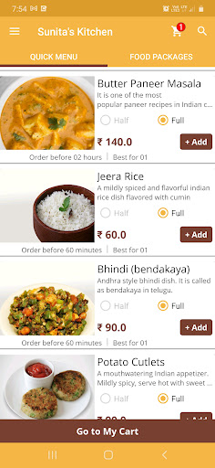 RecipesAdda - Home-made Food Screen 3