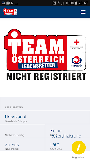 Android application Team Österreich Lebensretter screenshort