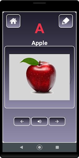 Android application AtoZ Fruits Name screenshort