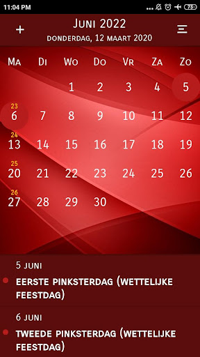 Nederland Kalender Screen 3