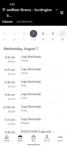 wellbee fitness Screen 2