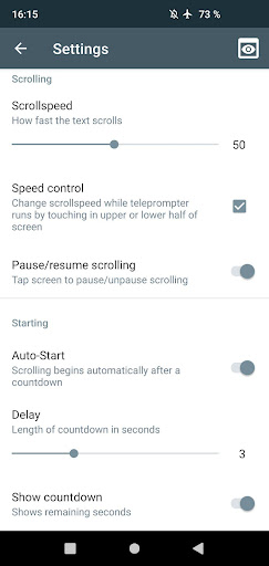 Simple Teleprompter Relaunched Screen 3