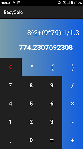 EasyCalc Screen 3