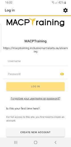 Android application MACPTraining screenshort
