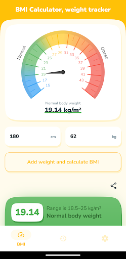 BMI Calculator, weight tracker Screenshot 3 - AppWisp.com