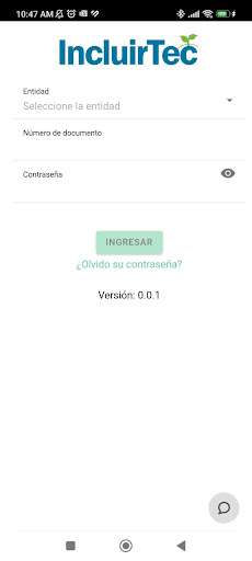 Android application Incluirtec Cajas Unisap screenshort
